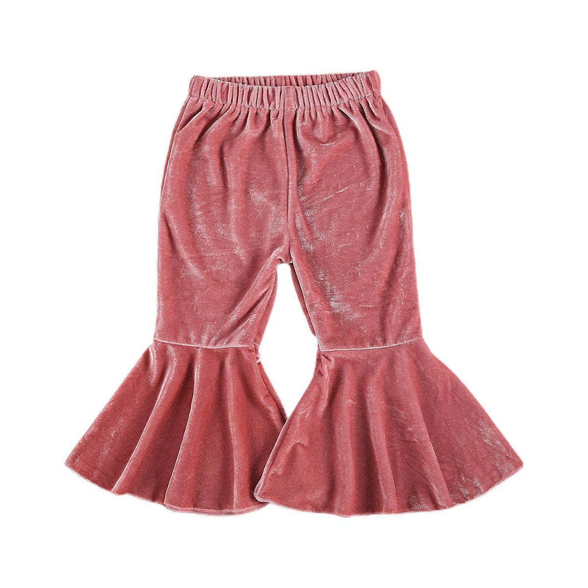 One opening 16Y Fashion Newborn Toddler Baby Girls Bell Bottoms Velvet