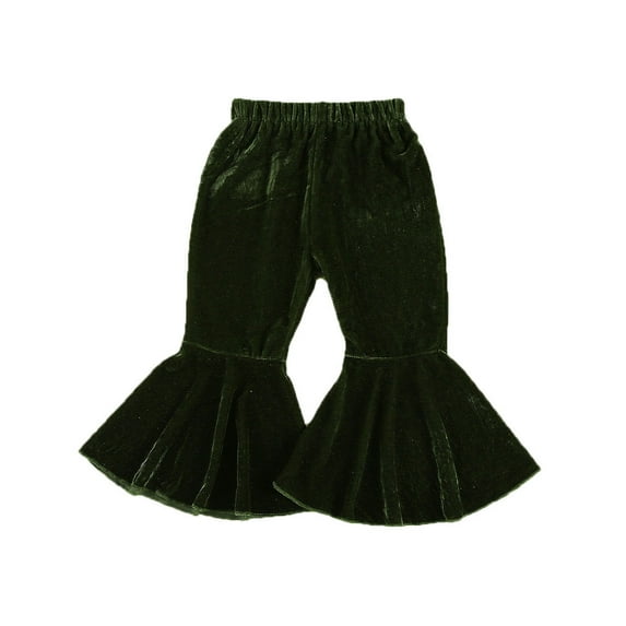 One opening 1-6Y Fashion Newborn Toddler Baby Girls Bell Bottoms Velvet Casual Pants Elastic Waist Children Kids Girls Long Flare Trousers