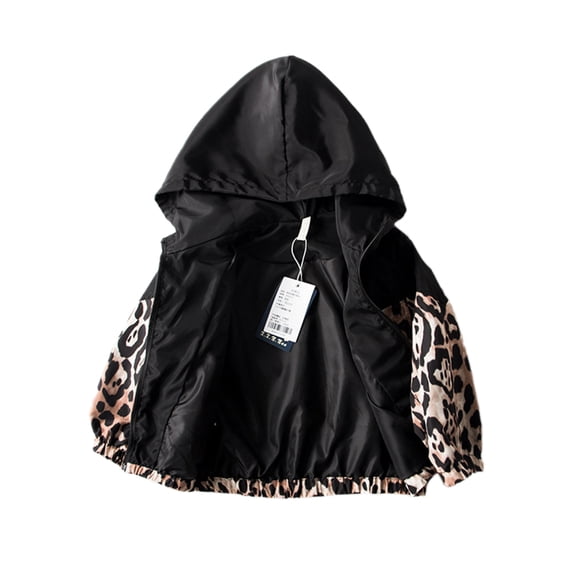 One opening 2020 Baby Spring Autumn Clothing Infant Kids Baby Boy Girl Coats Long Sleeve Fall Leopard Patchwork Hooded Jackets Zipper Outfit