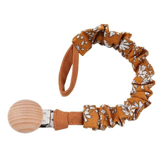 One opening Baby Cotton Pacifier Chain with Clip Newborn Soother Teething Nipples Infant Chew Toys Holder
