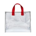 thumbnail image 1 of One opening Beach Bag Portable Letter Print Transparent Handbag Shoulder Bag, 1 of 8