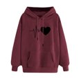 thumbnail image 1 of One opening Fashion Women Long Sleeve Hoodies Casual Pullover Sweatshirts Tops with Pocket, 1 of 3