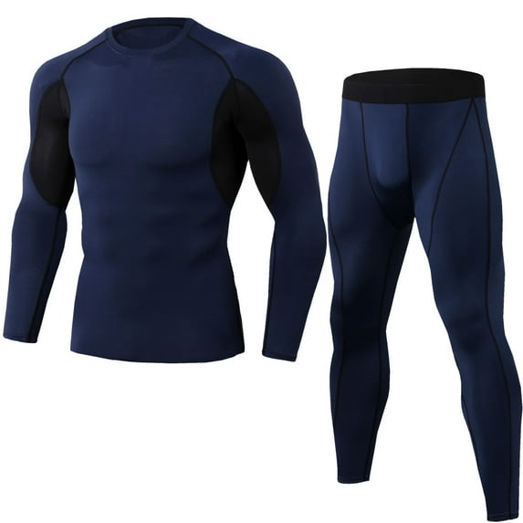 One opening Men's Quick Dry Long Sleeve Thermal Underwear Set