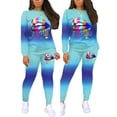 thumbnail image 1 of One opening Two Piece Set Matching Sets Women Tracksuit Plus Size Clothing African Clothes Jogging Femme 2 Piece Sets Womens Outfits, 1 of 7