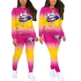 thumbnail image 1 of One opening Two Piece Set Matching Sets Women Tracksuit Plus Size Clothing African Clothes Jogging Femme 2 Piece Sets Womens Outfits, 1 of 8