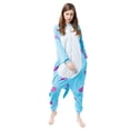 thumbnail image 1 of One opening Women’s Animal Pajamas Long Sleeve Zip/Button Front One Piece Jumpsuit Sleepwear, 1 of 6