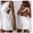 thumbnail image 1 of One opening Women’s  Cross Backless High Waist Sleeveless Short Dress, 1 of 6