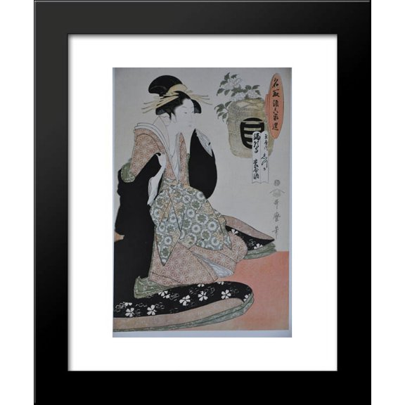 One out of a series of six 20x24 Framed Art Print by Kitagawa Utamaro