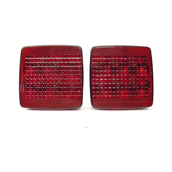 One pair of 4 1/2" Square Eight Function LED Box Tail Light Both RH and LH