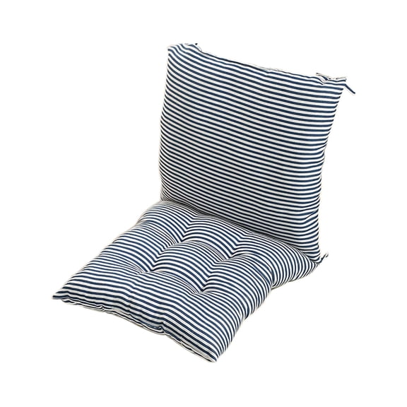 One-piece Seat Cushion with Straps Checkered Stripes Multi-dot Pattern Soft and Comfortable for Home Restaurant Office