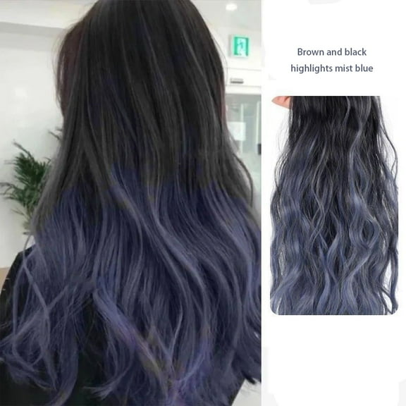 One-piece seamless hair extension Paris painting dyeing Gradual water ripples Fluffy hair volume Simulation hair extensions