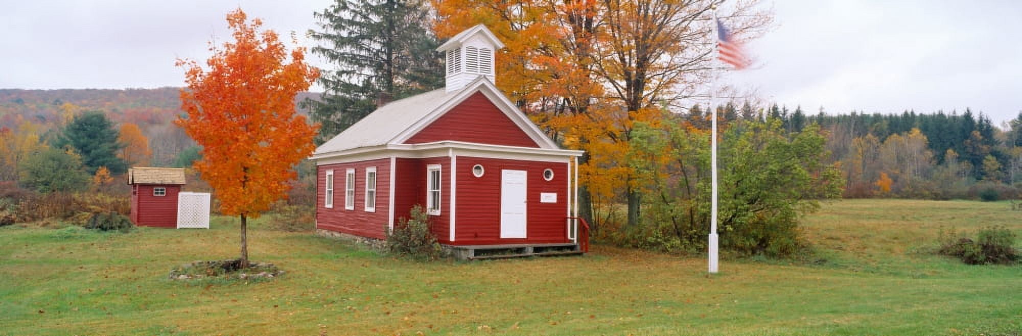 One-room schoolhouse in Austerlitz from 1852 New York State Canvas Art - Panoramic Images (27 x 9)