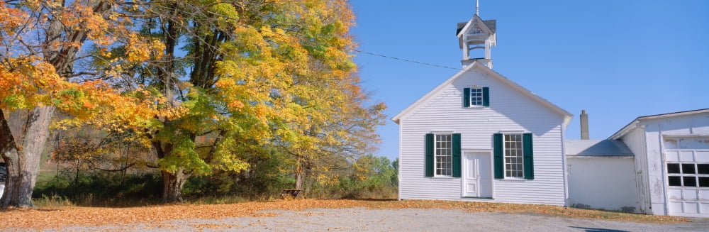 One-room schoolhouse in Upstate New York State Canvas Art - Panoramic Images (36 x 12)