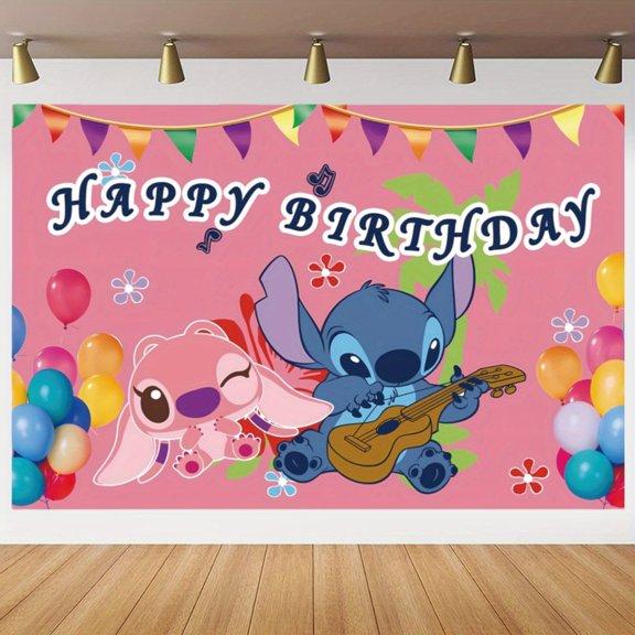 One set of Sticker and Angel Theme Background Cloth - Durable polyester fiber for indoor and outdoor party decorations, suitable for birthdays, Christmas, Valentine's Day, room decoration, and indoor