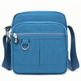 thumbnail image 1 of Xeie Thuk Women's Simple Nylon Multi Pocket Solid Color Casual Crossbody Bag Crossbody Bag Blue 1-Piece, 1 of 8