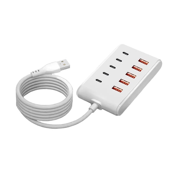 One-to-ten expansion dock, computer notebook splitter, hub box, type-C USB multi-port expansion dock,white