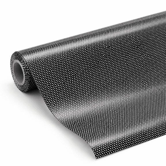 One-way Perforated Black Vinyl Window Film Adhesive Wrap Roll, 2ft x 54"