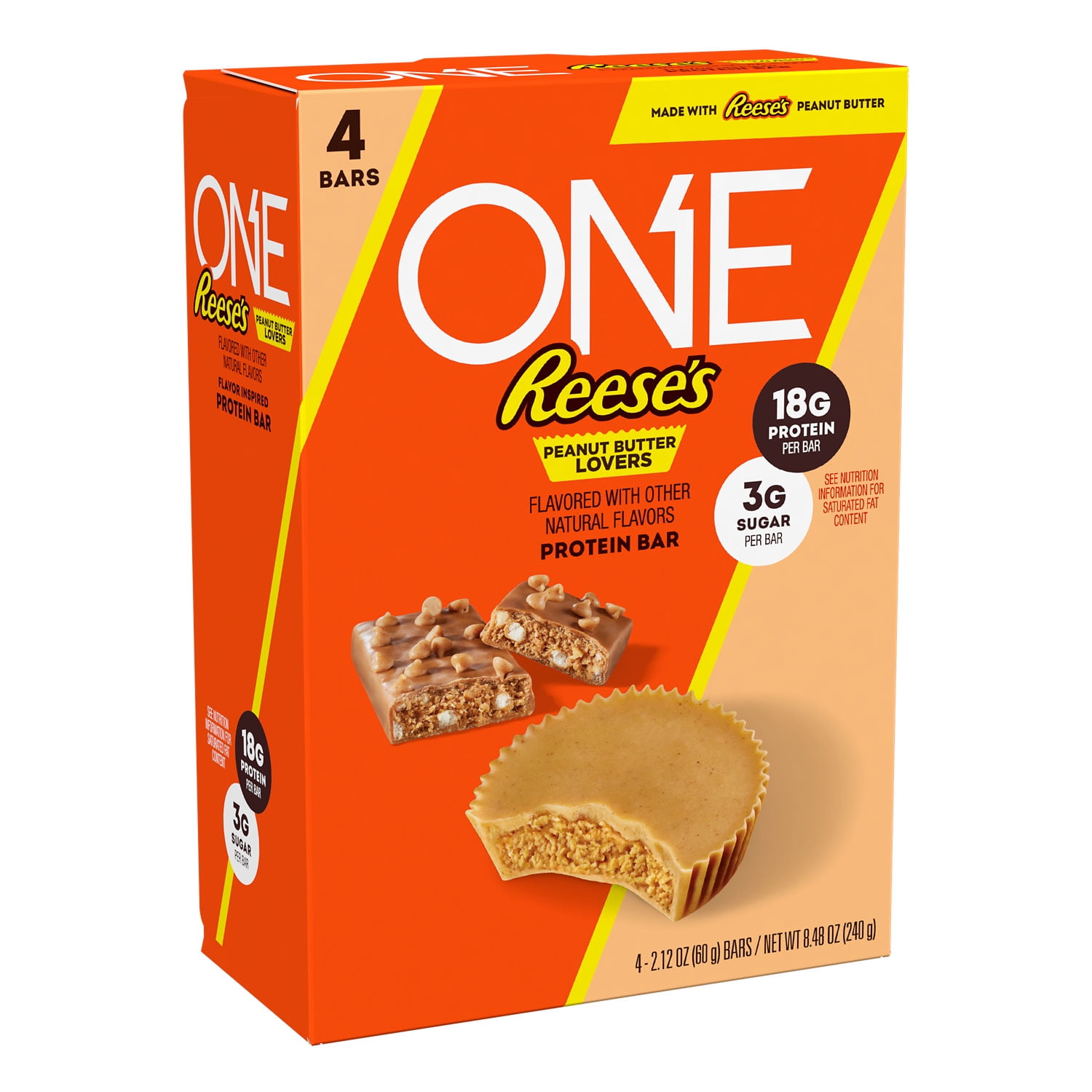 One x Reeses Peanut Butter Lovers Protein Bar, 18g, 4ct