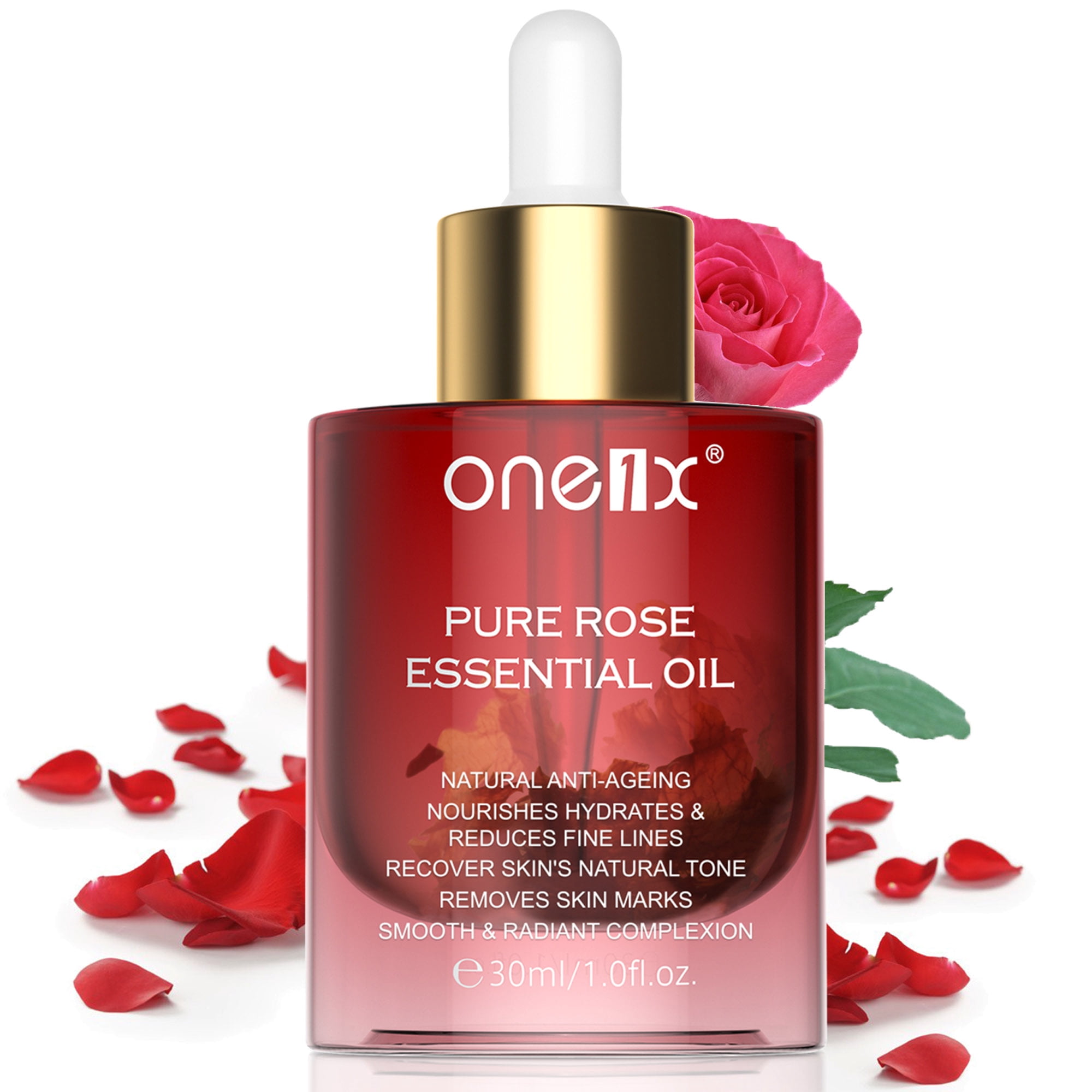 One1X Organic Rose Essential Oils for Dry Skin Moisturizing Rose