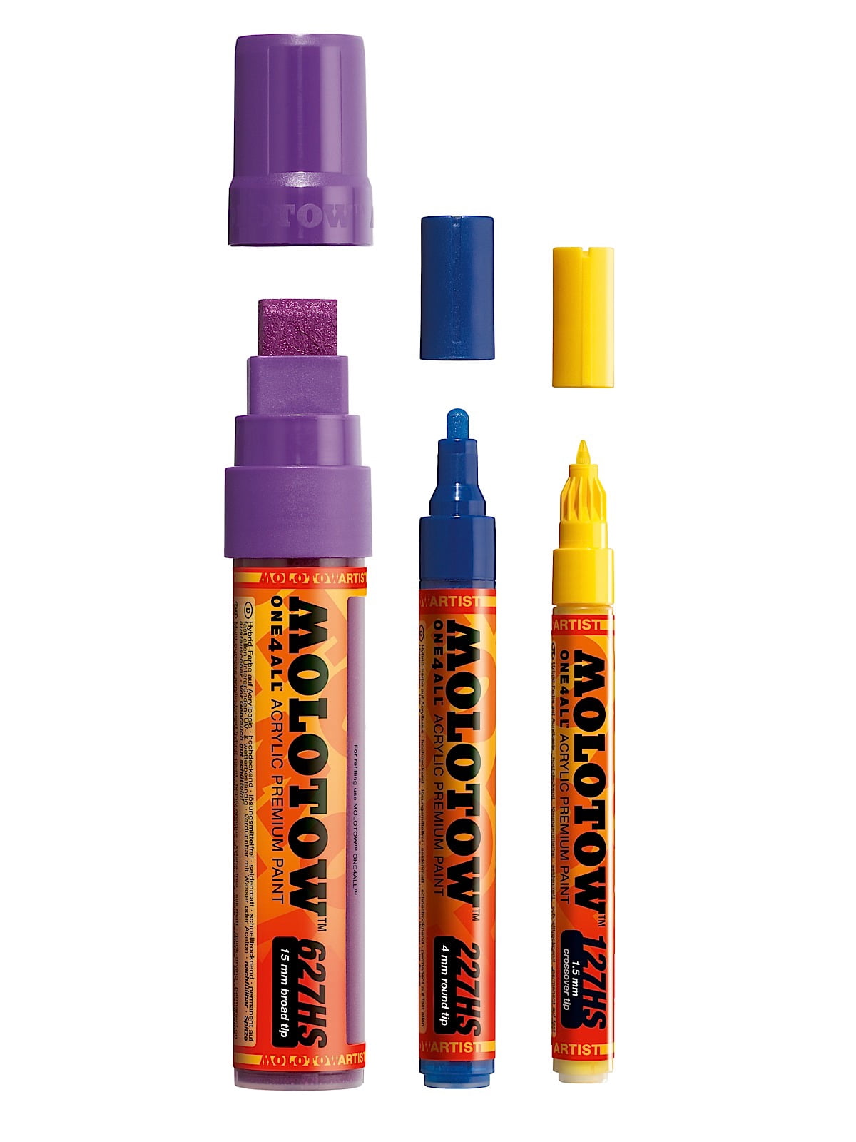 One4All Acrylic Paint Markers 1.5 mm, skin pastel, 427 (pack of 6)