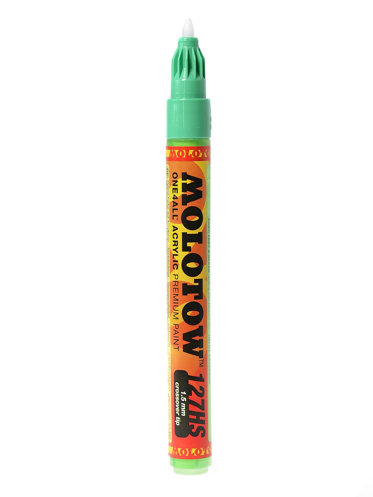 One4All Acrylic Paint Markers 1.5 mm, universes green, 434 (pack of 6)