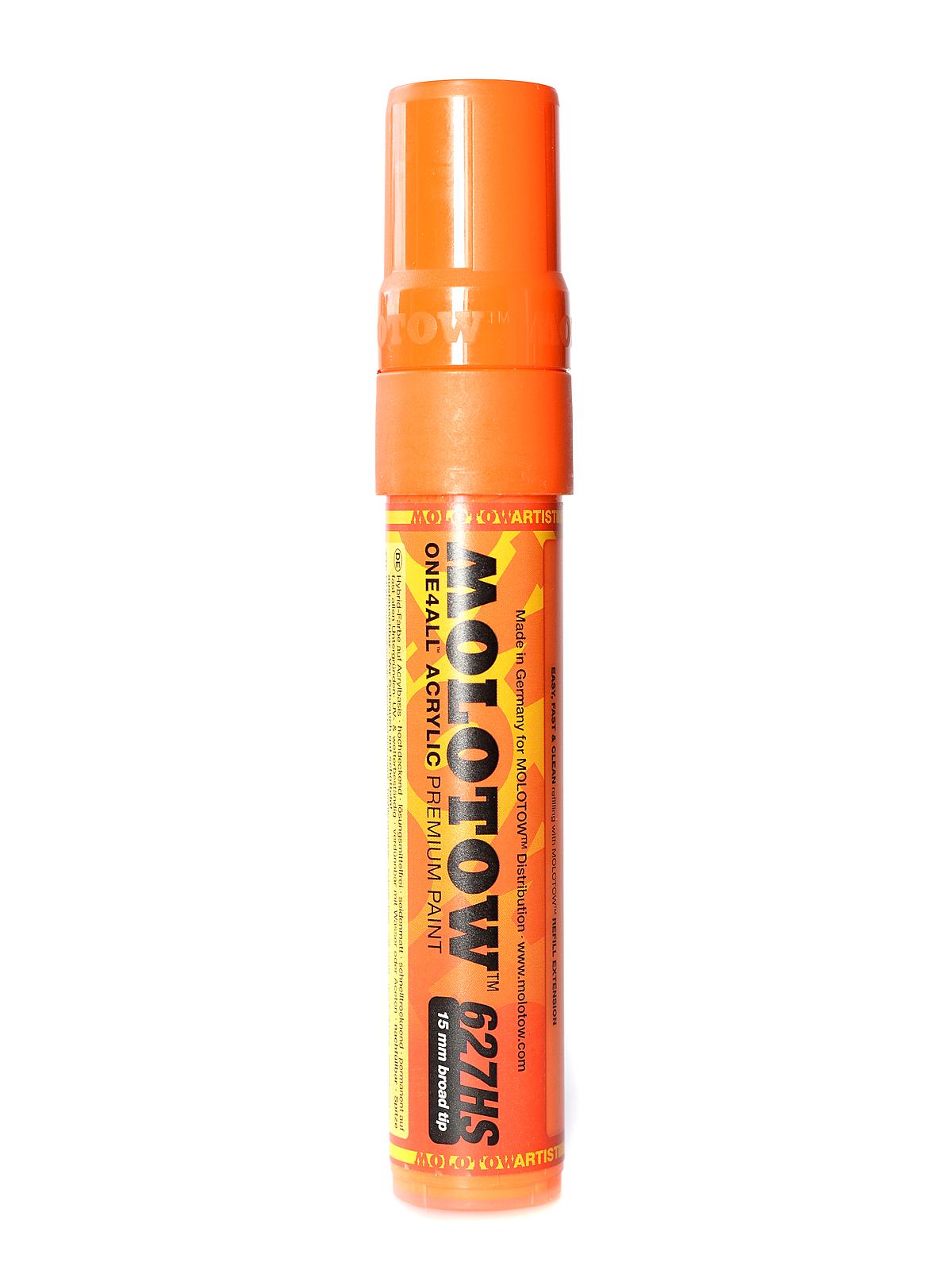 One4All Acrylic Paint Markers 15 mm, dare orange, 085 (pack of 3)