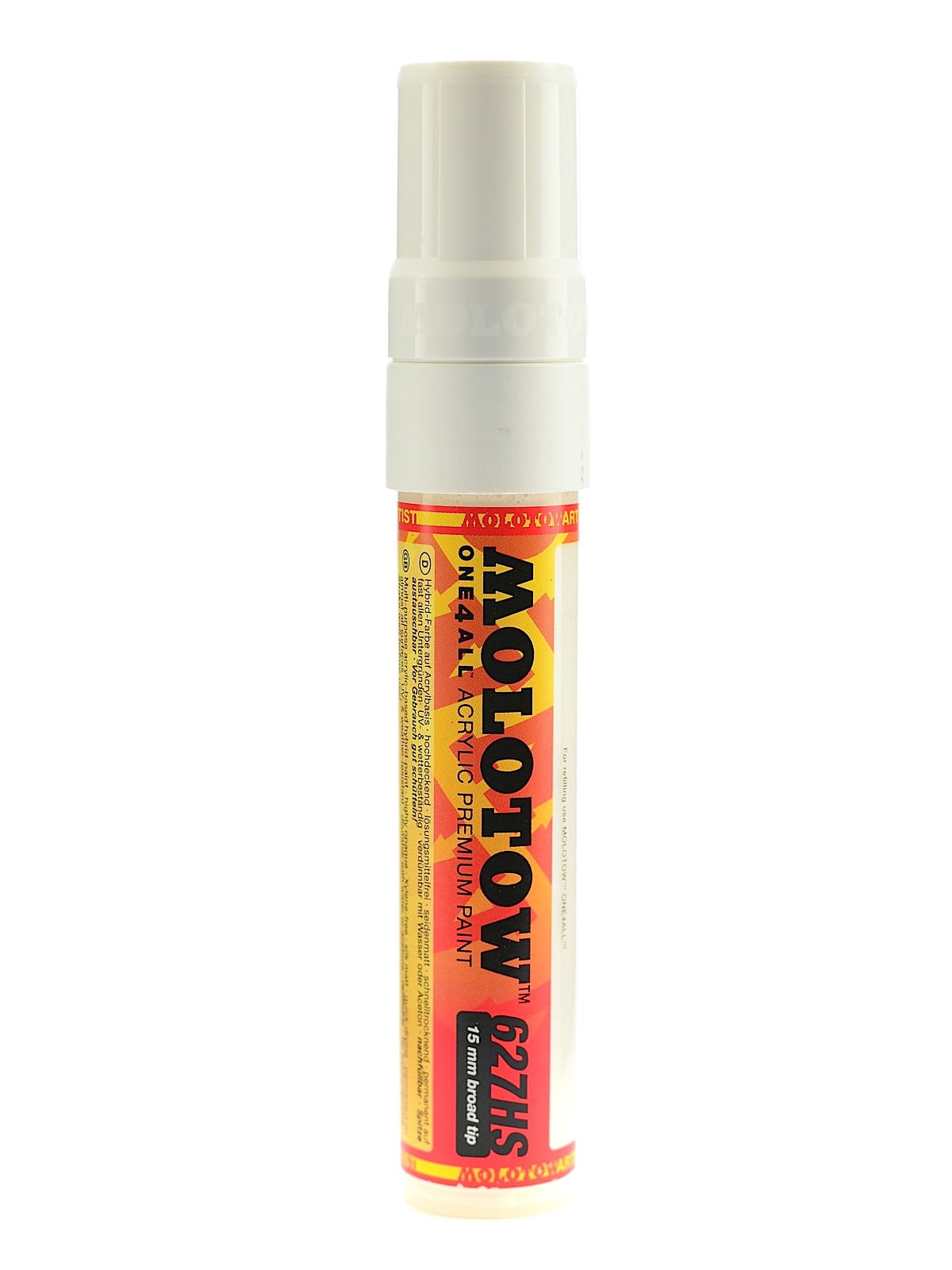 One4All Acrylic Paint Markers 15 mm, signal white, 160 (pack of 3)