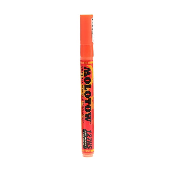 One4All Acrylic Paint Markers 2 mm, dare orange, 085 (pack of 6)
