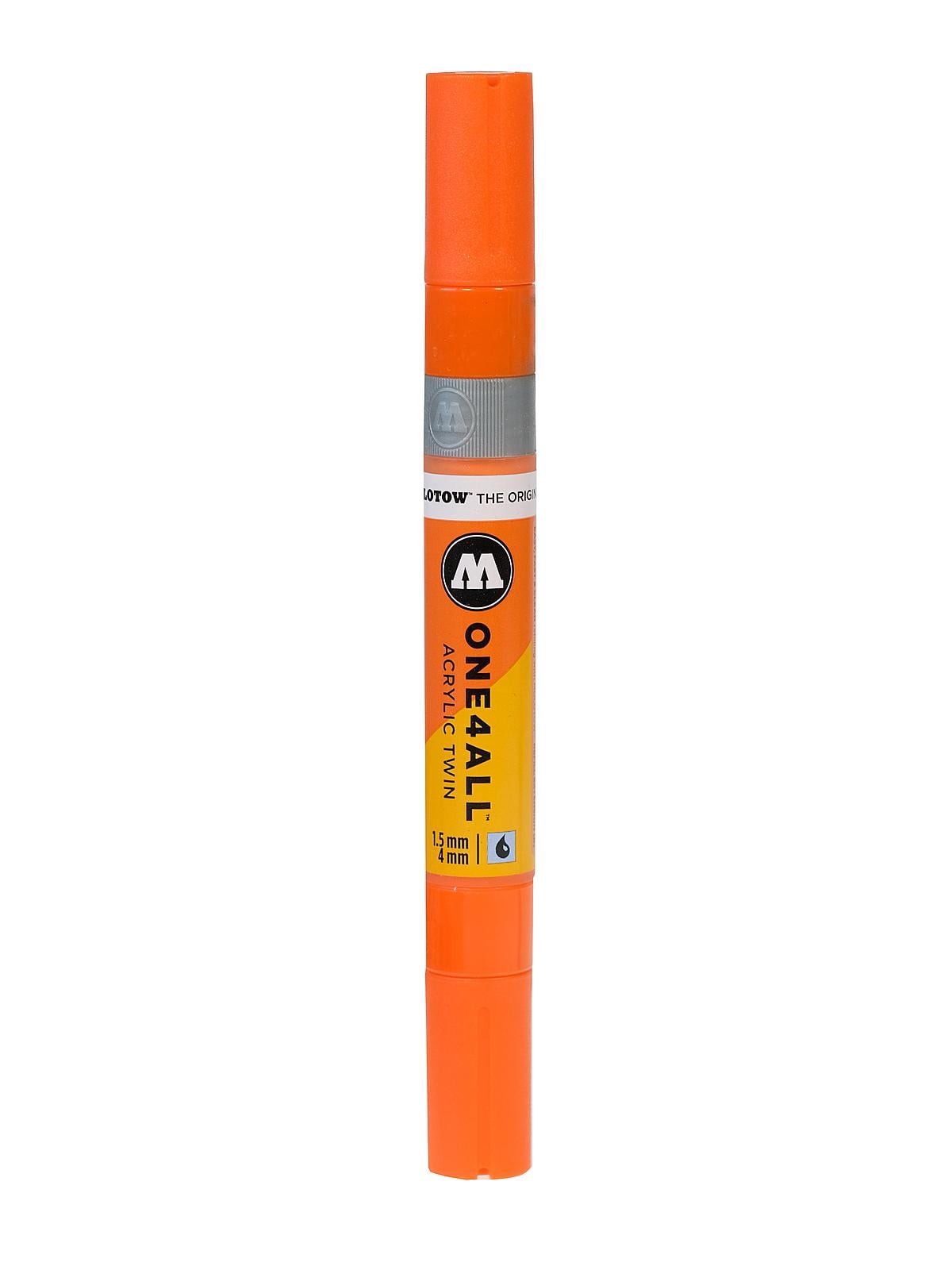 One4All Acrylic Twin Double Ended Pump Markers dare orange, 085, each (pack of 3)