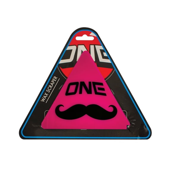 One MFG Triangle Wax Scraper Magenta Mustache