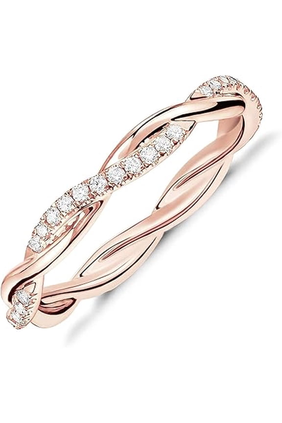 OneCarat 2Ct Round Cut Moissanite Engagement Wedding Christmas Thanksgiving Halo Ring For Women's 18k RoseGold Plated 925 Sterling Silver Size -5