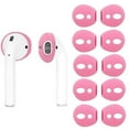 thumbnail image 1 of OneCut (Fit-in Case) 5 Pairs Silicon Tips Ear Skins and Covers Compatible with AirPods 1 & 2, Anti Slip Anti Scratch Soft Ear Tips for EarPods Headphones/Earphones/Earbuds(Pink), 1 of 3