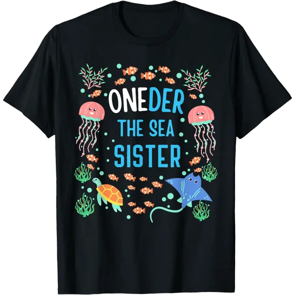 OneDer The Sea Sister 1st Birthday Matching T-Shirt