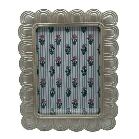 OneDesign Home Pearlized Scalloped Art Deco 5x7 Tabletop Frame