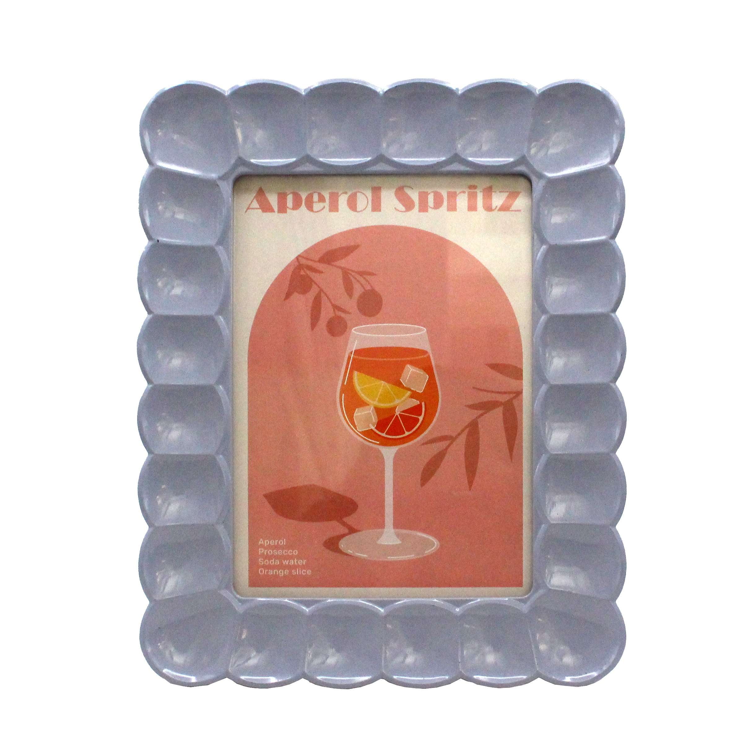 OneDesign Home Periwinkle Beveled Scalloped 5x7 Resin Picture Frame