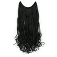 thumbnail image 1 of OneDor 20" Curly Transparent Wire Hair Extensions (1B-Off Black), 1 of 5