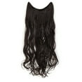 thumbnail image 1 of OneDor 20" Curly Transparent Wire Hair Extensions (Dark Brown-4#), 1 of 2