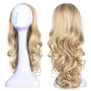 OneDor 23 Curly 3/4 Half Wig Premium Japanese High-Temperature Fiber Hair Wig with Comb on a Mesh Head Cap R1488H