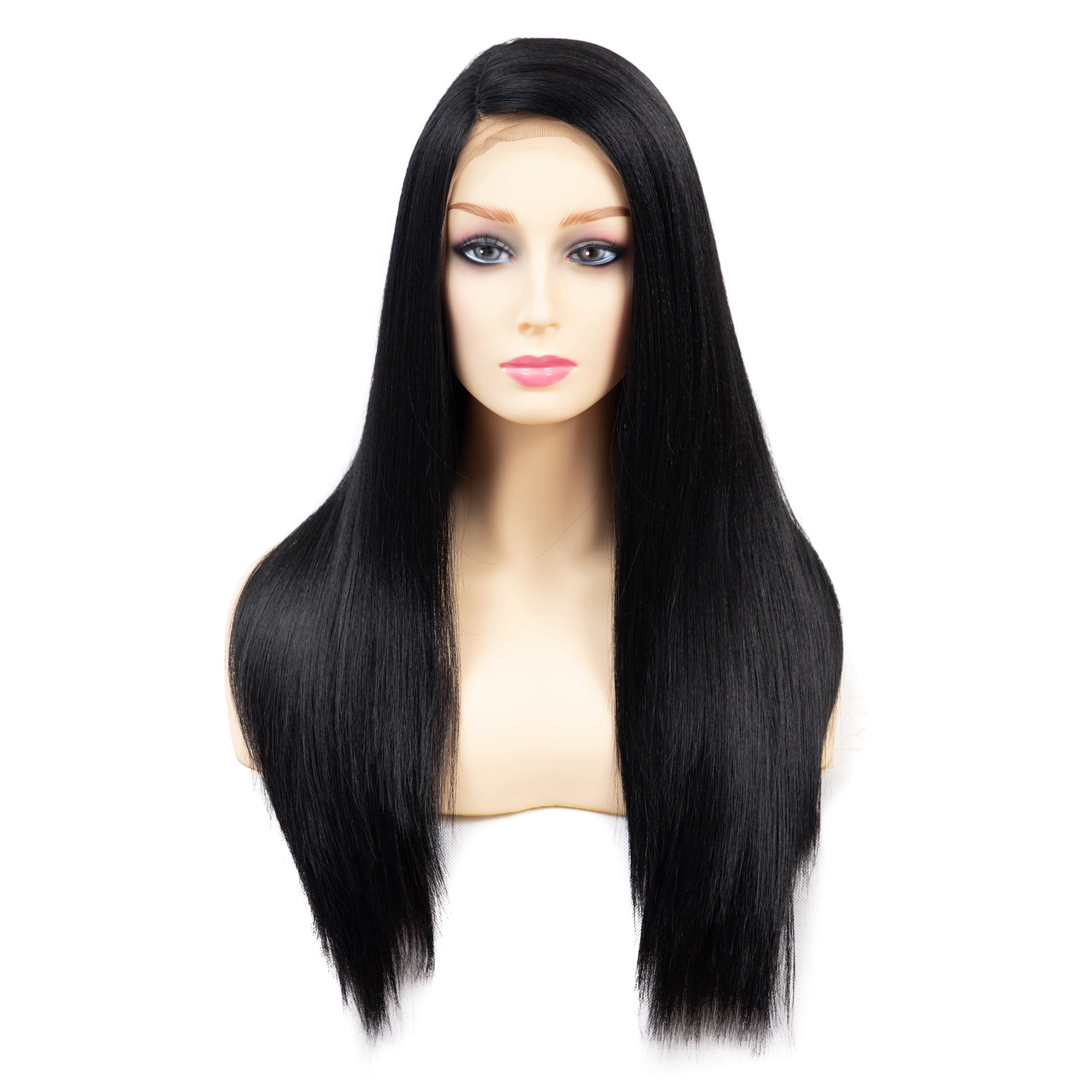 1b Straight Synthetic Lace Front Wig 24\