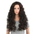 thumbnail image 1 of OneDor Long Hair Curly Wavy Full Head Halloween Wigs Cosplay Costume Party Hairpiece (6#-Chestnut Brown), 1 of 7