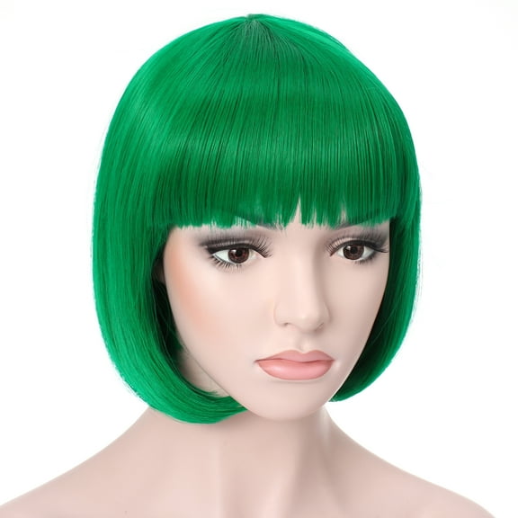 OneDor SW-482 Green Costume Wigs with Adjustable Elastic Strap for Adults