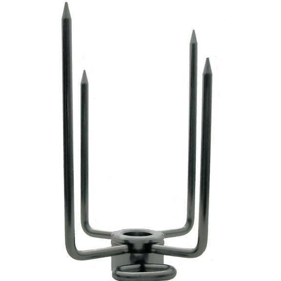 OneGrill Stainless Steel Grill Rotisserie Spit Rod Forks (Fits: 5/8 Inch Hexagon, 1/2 Inch Square, & 11/16 Inch Round)
