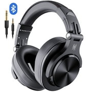 OneOdio Bluetooth Over-Ear Headphones with Mic | Wireless & Corded Dual-Mode Headphones for Drum Piano PC Phones Laptop-72 Hours Playtime-A70 Black