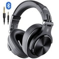thumbnail image 1 of OneOdio Bluetooth Over-Ear Headphones with Mic | Wireless & Wired Dual-Mode Headphones for Drum Piano PC Phones Laptop-72 Hours Playtime-A70 Black, 1 of 9
