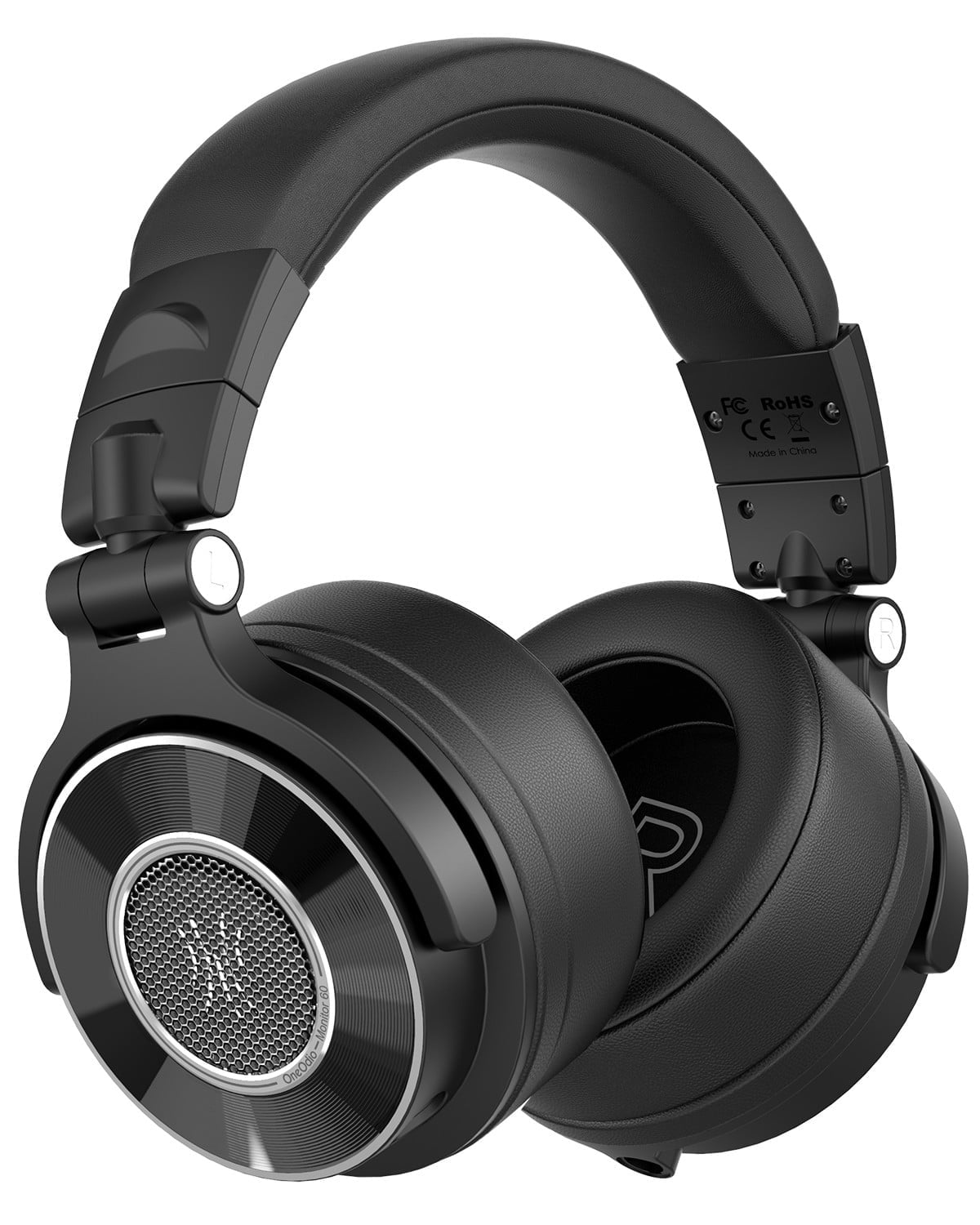 OneOdio Recording Studio Wired Over Ear Headphones Monitor 60 -Hi-Res Audio 6.35mm (1/4") Adapter for Tracking Mixing DJ Mastering Broadcast-Black