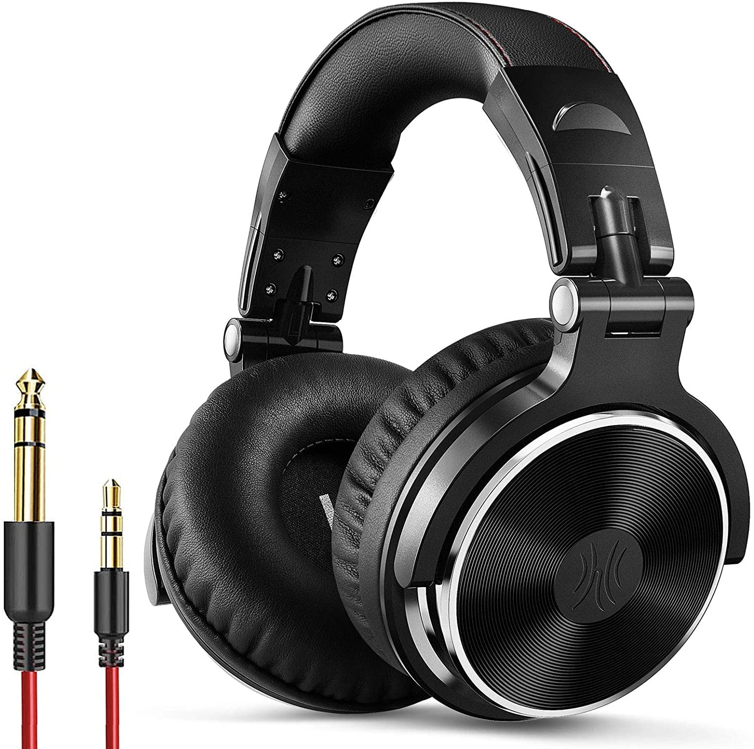 OneOdio Hi-Res Over Ear Headphones for Studio Monitoring and Mixing,  Professional Adapter-Free DJ Recording Wired Headsets with Protein Leather