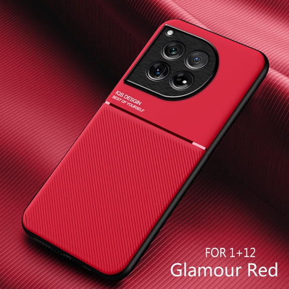 for OnePlus 11 Case, Luxury Ultra Slim with Magnetic Matte Dual Layer Shockproof Bumper Frame Drop Protection Hybrid Phone Case Cover for OnePlus 11, Red