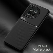 for OnePlus 12 Case, Luxury Ultra Slim with Magnetic Matte Dual Layer Shockproof Bumper Frame Drop Protection Hybrid Phone Case Cover for OnePlus 12, Black