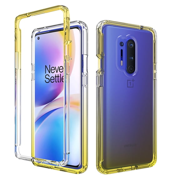 OnePlus 8 Pro Case, Kaesar Ultra Transparency Colorful Protective Bumper Case With Soft Back Panel for OnePlus 8 Pro (Yellow)