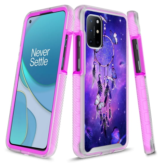 OnePlus 8T 5G Case, Rosebono Graphic Design Shockproof Impact Resistant Protective Full-Body Rugged Clear Hybrid Bumper Case for OnePlus 8T 5G (Dream Catcher)